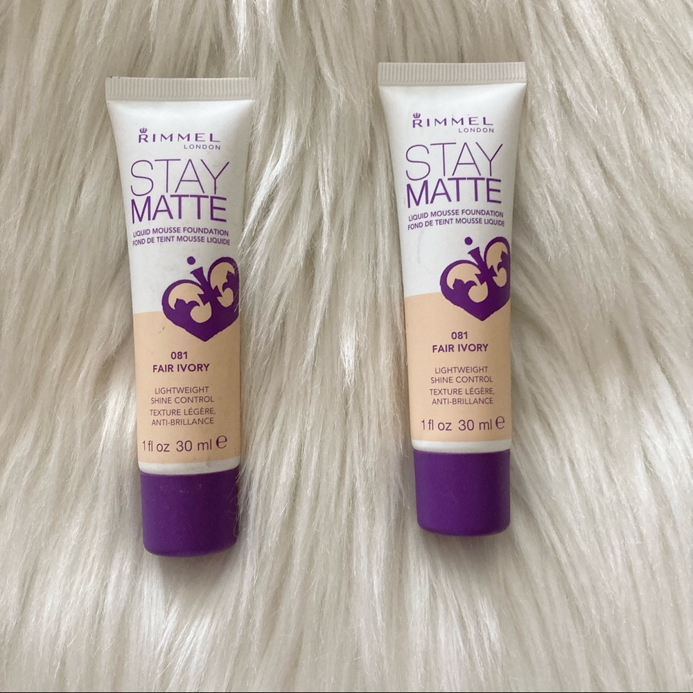 NEW A Set of Two Rimmel London Stay Matte Liquid Mousse Foundation